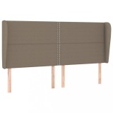 Cumpara ieftin Tablie de pat cu aripioare gri taupe 203x23x118/128 cm textil