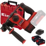 Einhell HEROCCO 36/28 PXC + Twinpack + 4514095 - Rotopercutor SDS-Plus 3.2 J valiza plastic + Set 2 acumulatori si incarcator Li-Ion 18 V 4 Ah