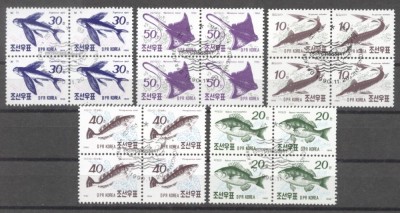 Korea 1990 Fish x 4, used G.368 foto