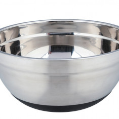 Bol cu baza antiderapanta, Wenko, Aru, 4 L, 26 x 26 x 12 cm, inox/silicon