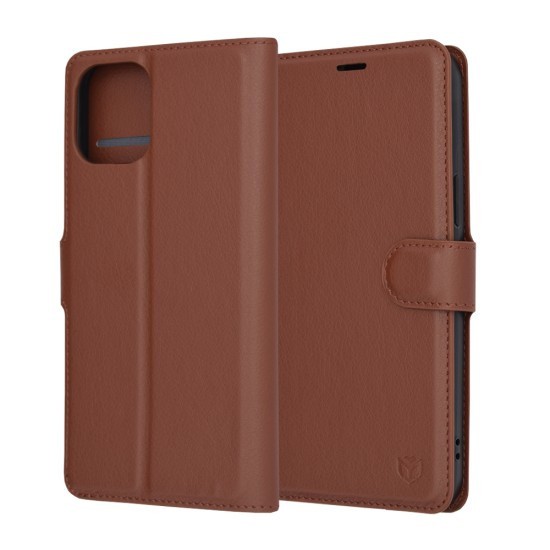 Husa pentru iPhone 12 Pro Max - Techsuit Leather Folio - Brown