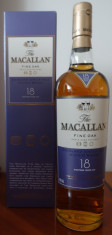 Whisky Macallan 18 ani fine oak 43%, sigilat, timbru foto