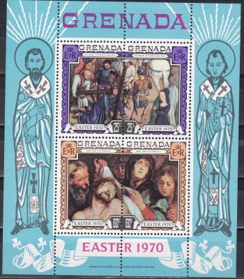 Grenada 1970 - Paște - Tablouri, Bloc, MNH foto
