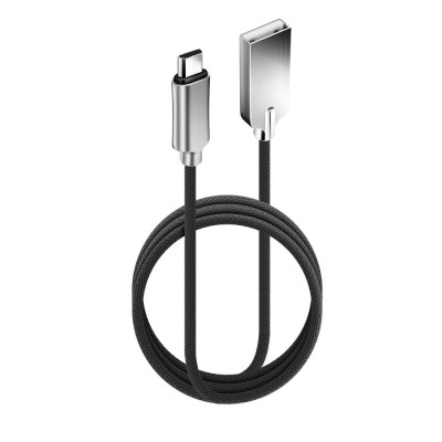 Cablu Date &amp;amp; Incarcare MicroUSB 2.4A (Negru) 1 Metru Forell Smart C806 foto