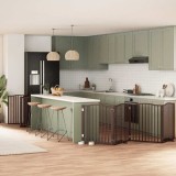 vidaXL Poartă c&acirc;ini pliabilă cu ușă 12 panouri maro 960 cm, lemn plop 3155640