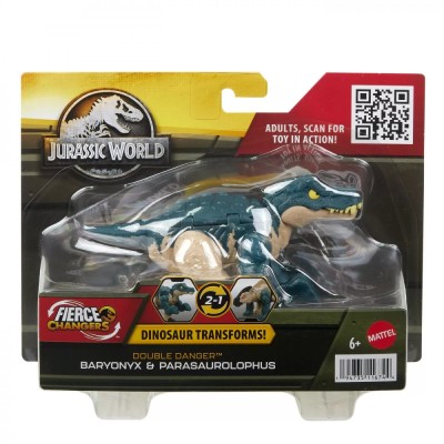 Jurassic World Fierce Changers Double Danger Dinozaur Transformabil Baryonyx Si Parasaurolophus foto