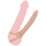Inele pentru penis - Dorinta Ascunsa Extrema Experienta Dubla Penetrator Anal Penetrare Dubla Excitanta Culoare Deschisa