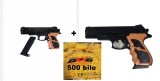 PROMOTIE!PLATESTI 1,PRIMESTI 2,PISTOL AIRSOFT CU LASER,PROPULSIE ARC+500BILE!