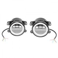 Set 2 lampi cu 6 LED-uri 10-60V 30W cu lumina de zi tip Angel Eyes