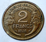 7.756 FRANTA 2 FRANCS FRANCI 1938, Europa, Bronz-Aluminiu