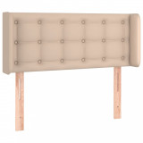 Tăblie pat cu aripioare cappuccino 103x16x78/88cm piele eco