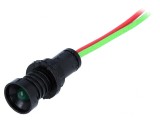 Lampă LED Verde &Oslash;10mm 12-24V
