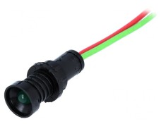 Lampa LED Verde ?10mm 12-24V foto