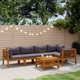 vidaXL Set mobilier grădină cu perne, 6 piese, lemn masiv acacia 3086918