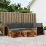 Cumpara ieftin Set de canapele de exterior 7 buc. 5-Locuri Natural si Antracit