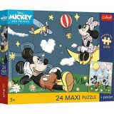 Puzzle trefl 24 maxi premium plus kids disney mickey mouse si prietenii soarecilor cu poster