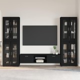 Cumpara ieftin Set comoda TV FLORIN 3 buc. 150 x 39 x 30 cm Negru