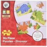 Set 3 puzzle din lemn - Dinozauri, Bigjigs