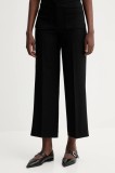 Sessun pantaloni culoarea negru, drept, high waist, 24107014