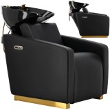 Amelia - Spalator profesional electric pentru coafură și frizerie, cu vas ceramic mobil, armătură, baterie și duș
