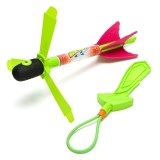 Jucărie Lansator Rachetă, Neon, 27cm, Lumini și Sunet, Verde Lime/Roșu