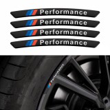 Set 4 embleme Mperformance pentru jante BMW, negru