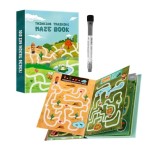 Carte cu 24 labirinturi Gaseste calea corecta, Maze book, niveluri de dificultate de la 2 la 8 ani, Scrie si sterge