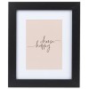 Rama decorativa din MDF, cu margine neagra si mesaj, Negru, 25.5 x 30.5