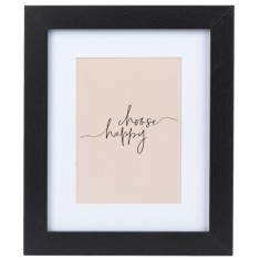 Rama decorativa din MDF, cu margine neagra si mesaj, Negru, 25.5 x 30.5 foto
