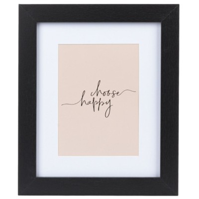 Rama decorativa din MDF, cu margine neagra si mesaj, Negru, 25.5 x 30.5 foto