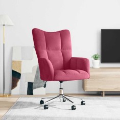 vidaXL Scaun de relaxare, roșu vin, catifea 328166