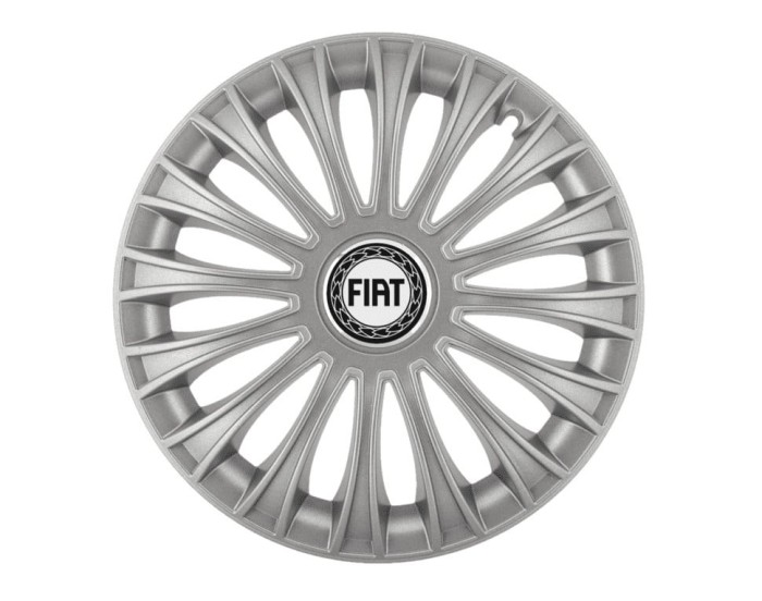 Set 4 capace roti pentru Fiat, model Dino Gray, R15