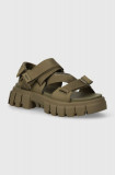 Palladium sandale REVOLT SANDAL MONO femei, culoarea verde, cu platforma, 98578.377.M