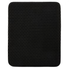 Covoras pentru litiera, flippy, covor cu doua fete pentru pisici, rezistent la apa, colectare granule de nisip, antiderapant, 40x50 cm, negru