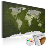 Cumpara ieftin Tablou din plută - Malachite World [Cork Map] 90x60 cm