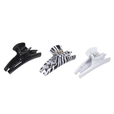 Set Clame Păr Femei, Multicolor, 9 cm, 3 Bucăți, Plastic foto
