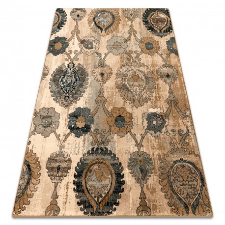 Covor de l&acirc;nă Polonia Olivo Ornament kamel bej, 170x235 cm