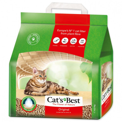 Nisip de litieră pentru pisici, organic, absorbant - Cats Best Original 10L foto