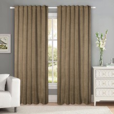 Draperie tip tesatura in cu rejansa transparenta cu ate pentru galerie, Madison, 150x235 cm, densitate 700 g/ml, Viggo, 1 buc