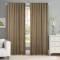Set draperii tip tesatura in cu rejansa transparenta cu ate pentru galerie, Madison, 150x230 cm, densitate 700 g/ml, Viggo, 2 buc