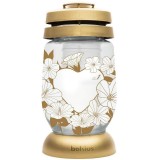 Candela funerara Bolsius Note from the Heart, inima, 36h, auriu