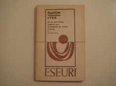 Lysis - Platon Editura pentru Literatura Universala 1969 foto