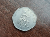 M3 C50 - Moneda foarte veche - Anglia - fifty pence - 1980, Europa