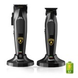 Cumpara ieftin Set JRL Profesional - Lamborghini Diamante- Masina de tuns 2025C + Masina de contur 2025T - Black - fara fir