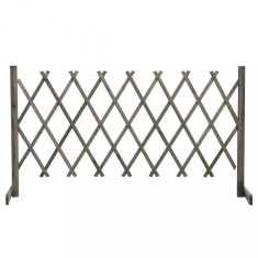 vidaXL Gard cu zăbrele de grădină, gri, 150x80 cm, lemn masiv de brad