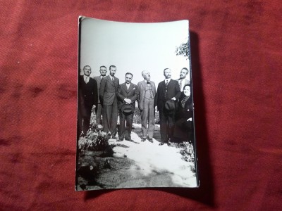 Fotografie mica interbelica Romania - Reuniune Magistrati , dim. =8,5x5,8cm foto