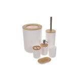 Set accesorii baie RUHHY 24635, alb, 6 bucati/set