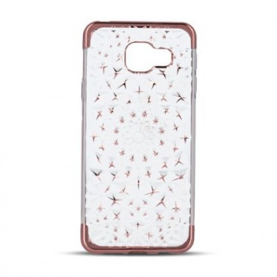 Husa Silicon 3D Stars Samsung G930 Galaxy S7 Rose Gold foto
