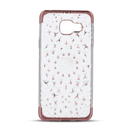 Husa Silicon 3D Stars Samsung G930 Galaxy S7 Rose Gold