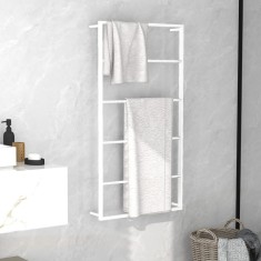 vidaXL Suport prosoape alb 60x10x116 cm oțel 336121
